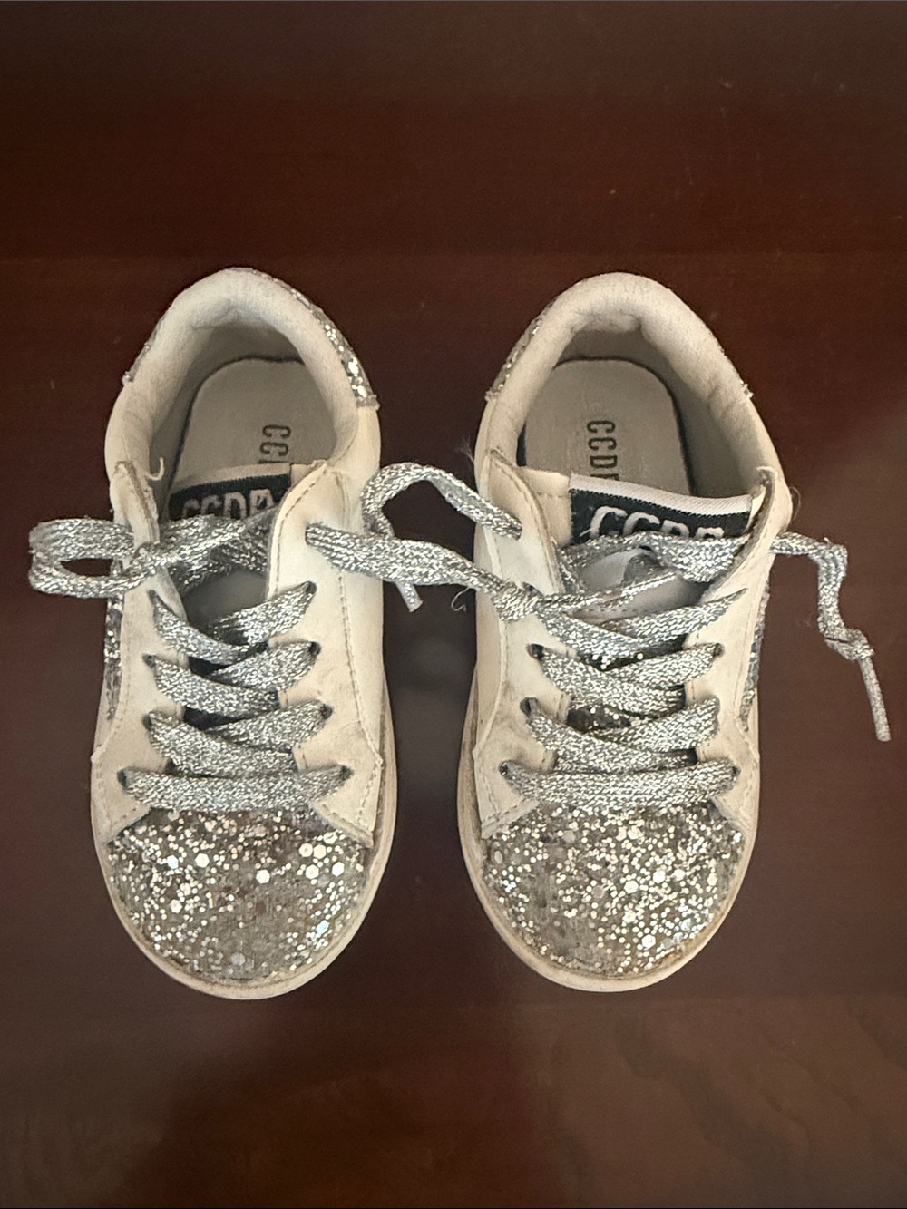 Kids' Silver Glitter Sneakers